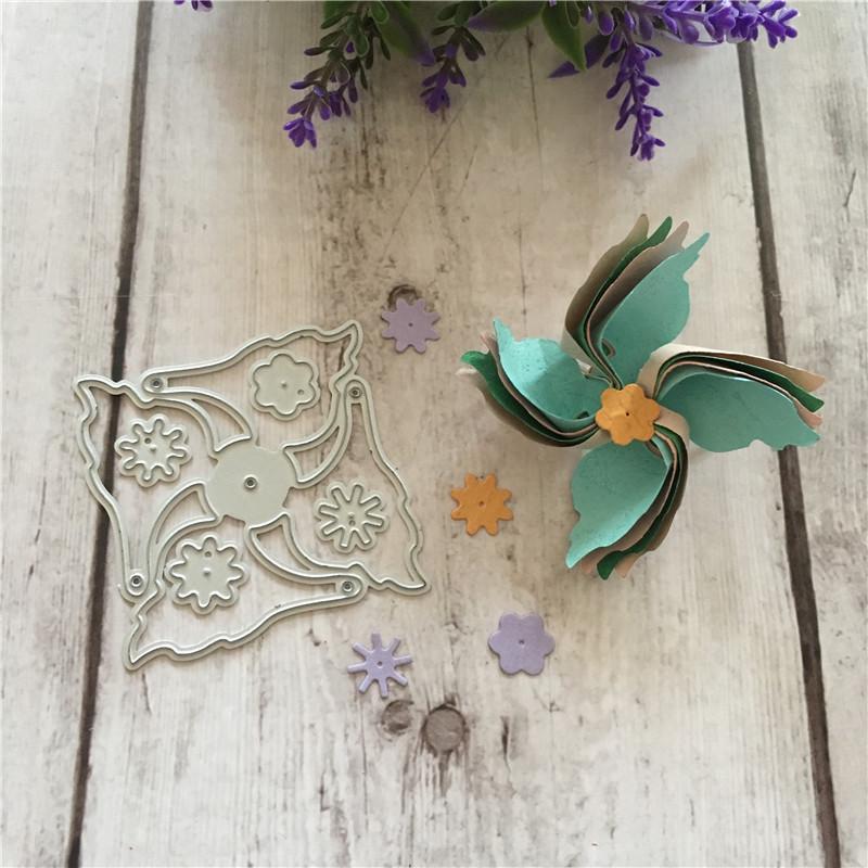 Windmill Metal Cutting Dies Scrapbooking Album Paper Cards Decorative Crafts Embossing Die Cuts