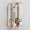 Wall Mounted Liquid Soap Dispenser Hand Washing Dispenser Family Hotel Bathroom Shower Gel Shampoo Container Golden Silver