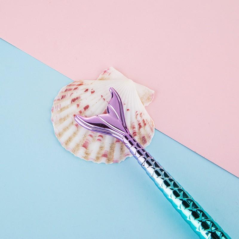 4 Pcs Ins Minimalist Mermaid Ballpoint Pen Black Small Fresh Personality Girl Style