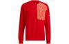 adidas Sweatshirts Unisex Red Crew Neck Moderate Regular HE7323