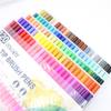2023 Custom with logo 12/24/36/48/60/72/100 /120 Colors Dual Tip Marker Pen Art Markers Non Toxic Dual Tip Perm