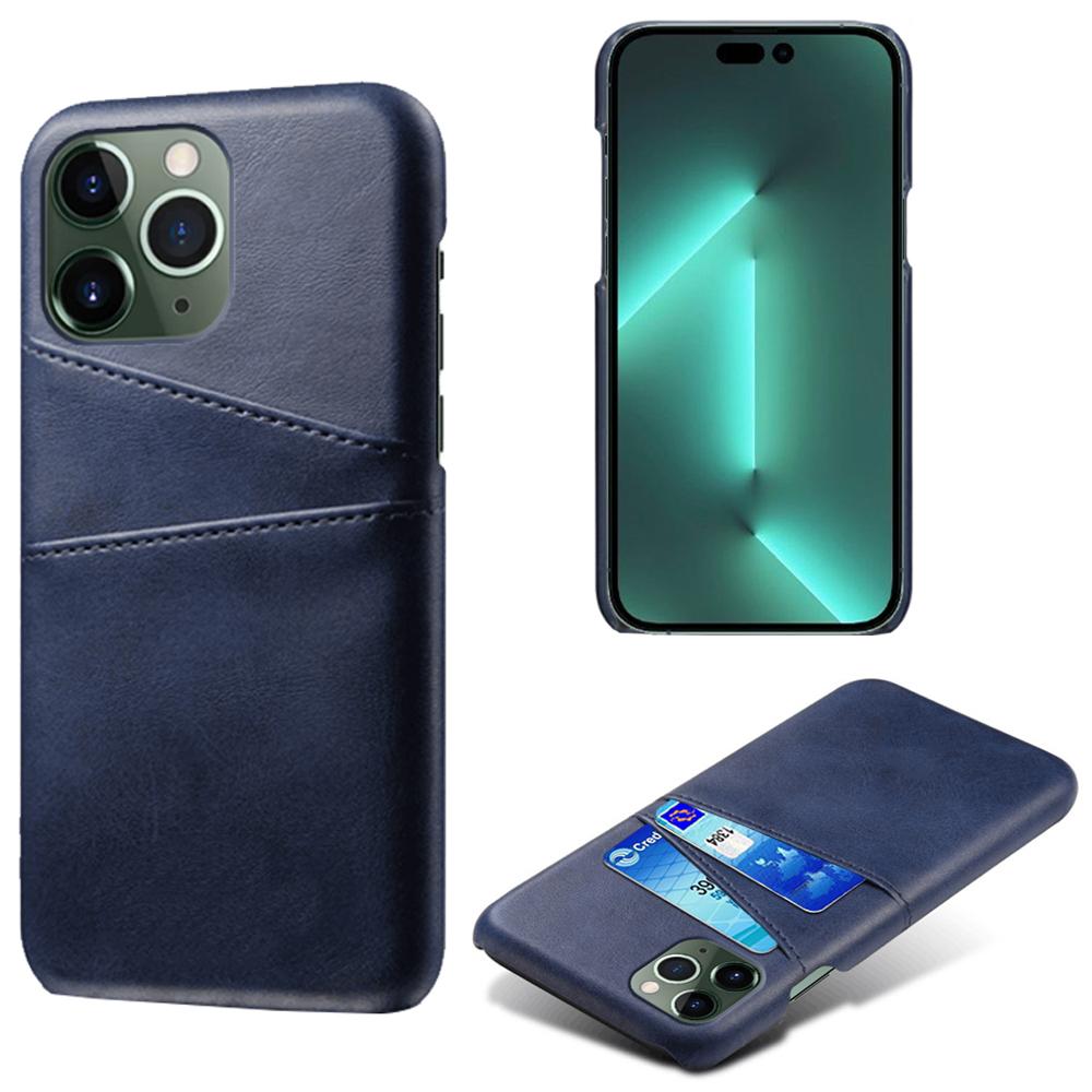 Phone Cover for iPhone 15 Pro,PU Leather Coated PC Protective Back Case with Dual Card Slots