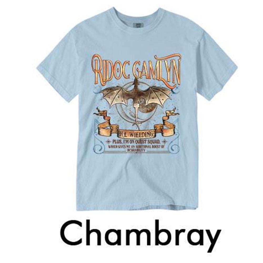 Retro The Quest Squad Onyx Storm Comfort Tshirt For Fan Ridoc Gamlyn Fourth Wing Series Tshirt Daily Casual Trendy Streetwear