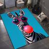 Zebra Blowing Bubbles Print Carpet for Bedroom Living Room Bedside Sofa Floor Mat Modern Home Decor Area Rug Large Size