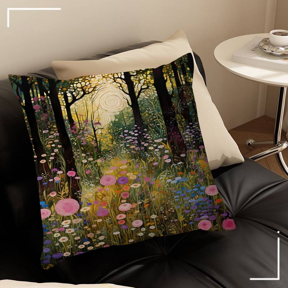 Abstract Flower Canvas Painting Modern Floral Prints Pillow Cover Sofa Cushion Cover Home Room Decoration Children Gift