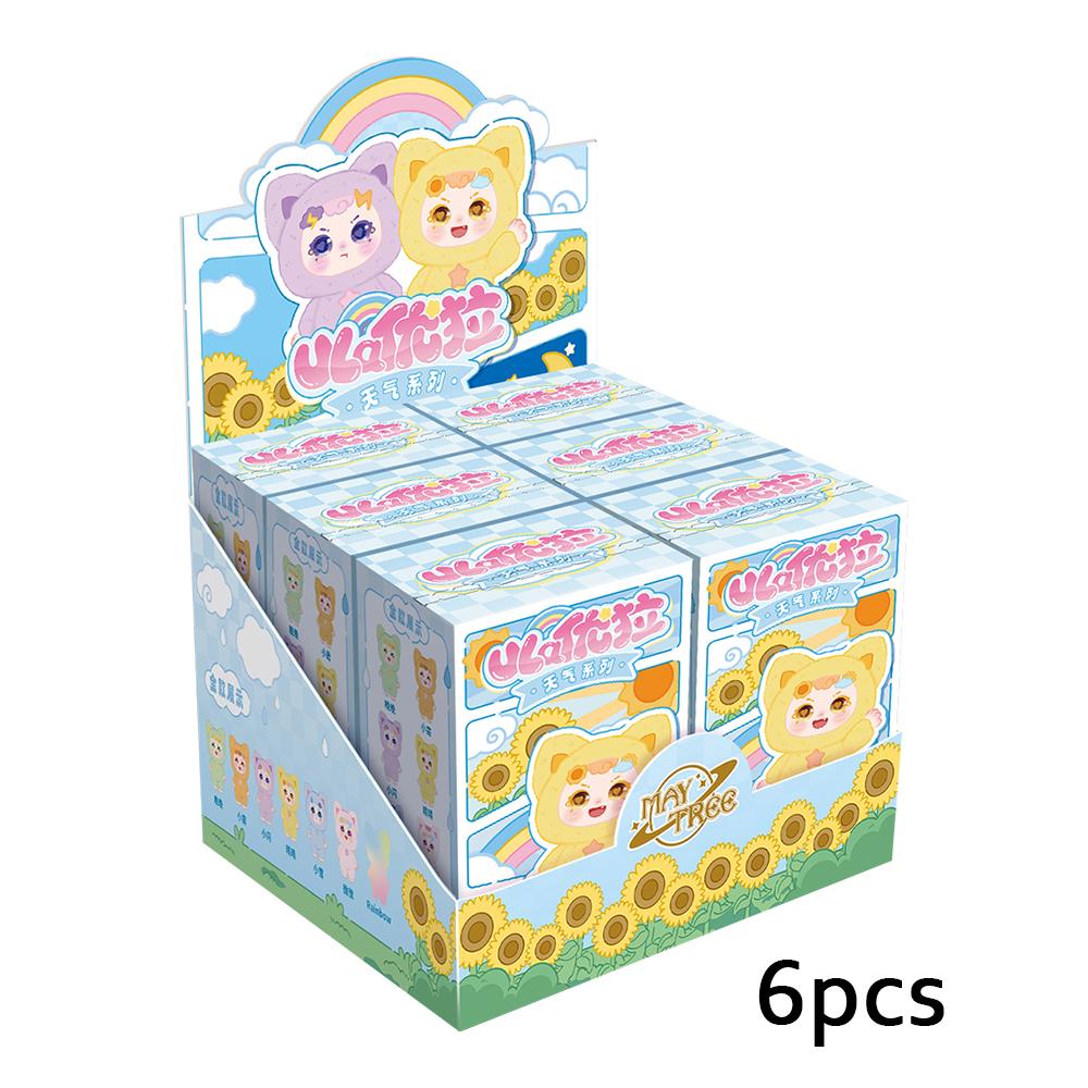 

Кукла Maytree DUMA Blind Box Weather Series Мобильный шарнир Плюшевый милый брелок-сюрприз Подарок Мягкие игрушки Подарочная серия Blind Box 6 PCS