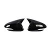 Side Rear View Mirror Cover Cap Trim For Hyundai Elantra 2017-2020 Glossy Black