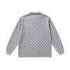 Herren Viertel-Reißverschluss Langarm Poloshirt Waffel Karomuster Jacquard Umlegekragen Freizeit Herbst Winter Lockerer Schnitt Pullover Oberteile