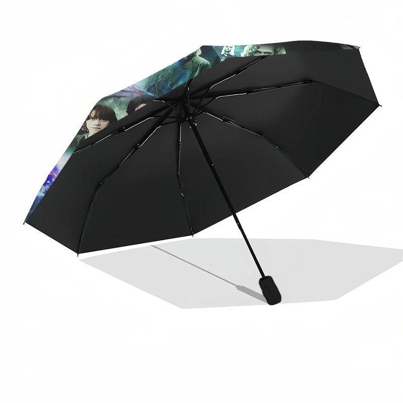 1pc Harry Potter Hogwarts Castle Characters Umbrella with Plastic Handle,Cartoon Pattern,Suitable for All Seasons Multi-functional Umbrella325