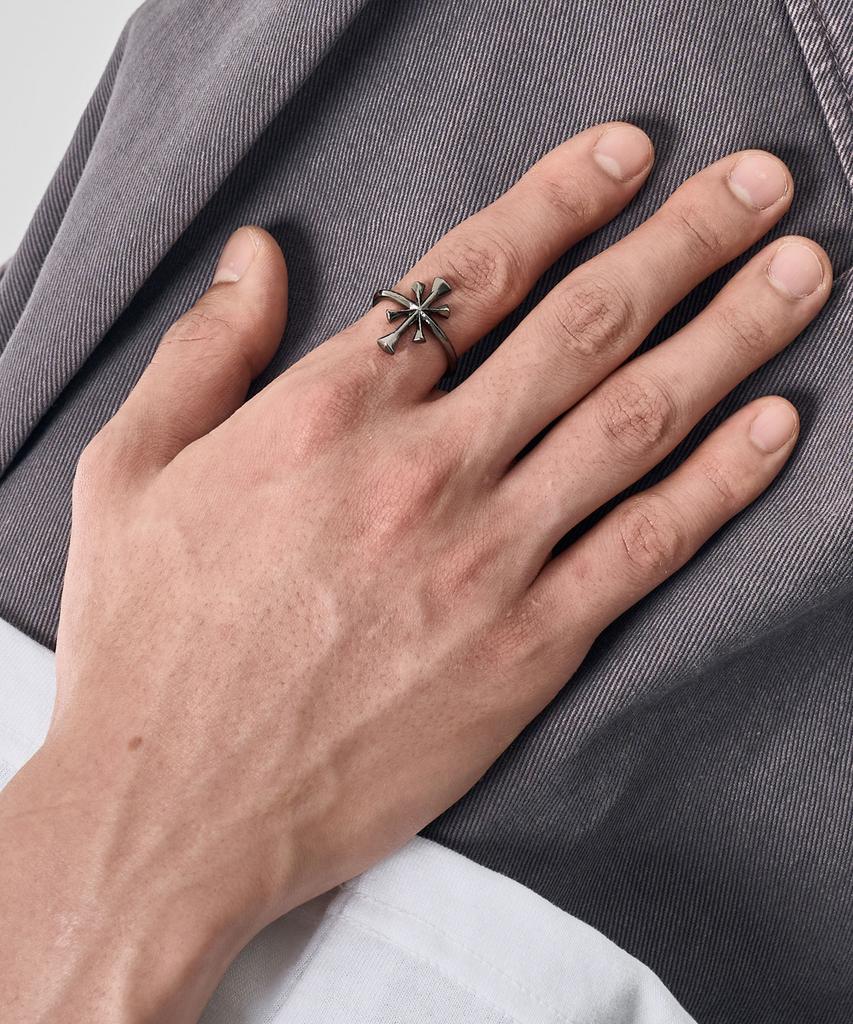 Ajobyajo Cross Symbol Ring [Black]