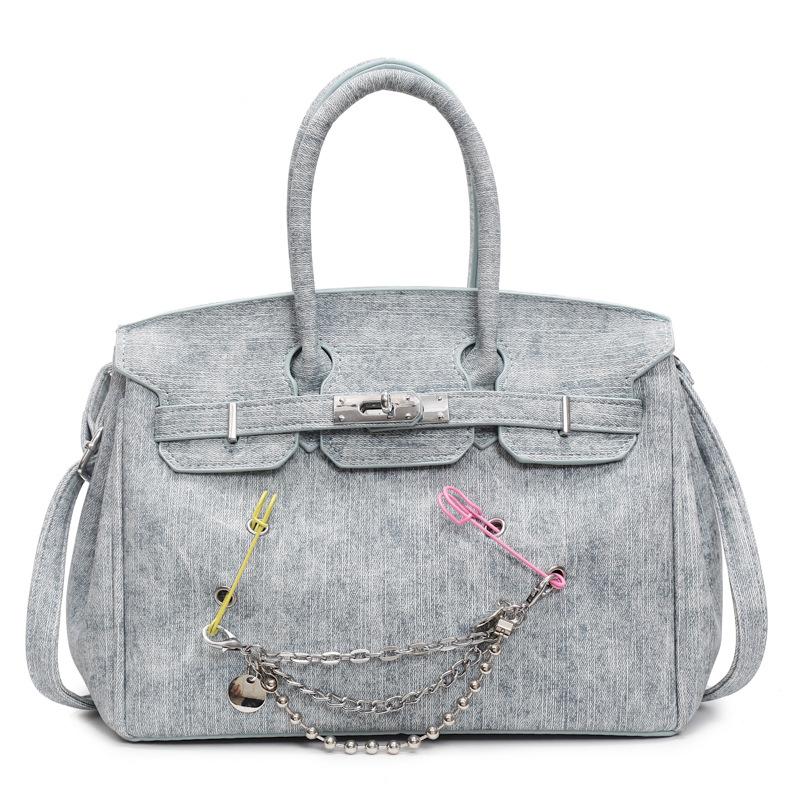 

Сумка большой вместимости Женская новая модная универсальная сумка-мессенджер Сумка large серый