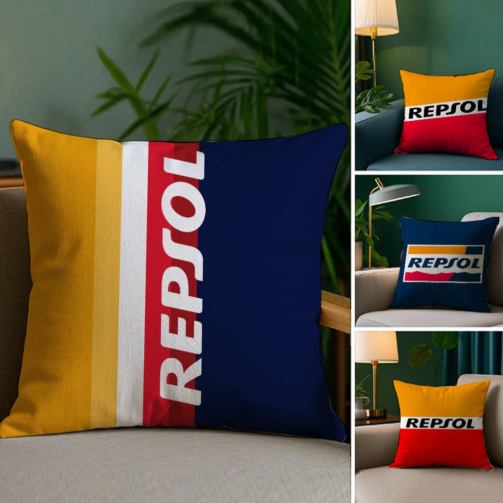 Fashion R-RepsolS Pillow Case Plush Fabric Soft Double Sided Print Home Sofa High Quality Cushion Cover Throw