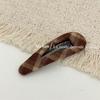 Korean Style Plaid Geometric Hair Clip - Retro BB Clip for Flyaway Hair
