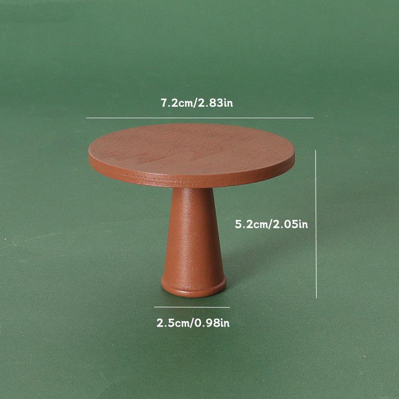 1/12 Dollhouse Mini Round Tea Table Model Dollhouse Dining Room Furniture Decoration Dolls House Micro Scene Decor Ornaments