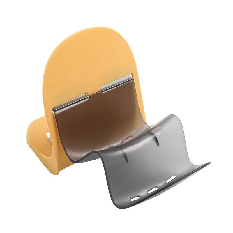 

Сливной мыльница с присоской, держатель для мыла, тарелка, органайзер для ванной комнаты, ящик для хранения, держатель для подноса, контейнер, настенный, без перфоратора жёлтый