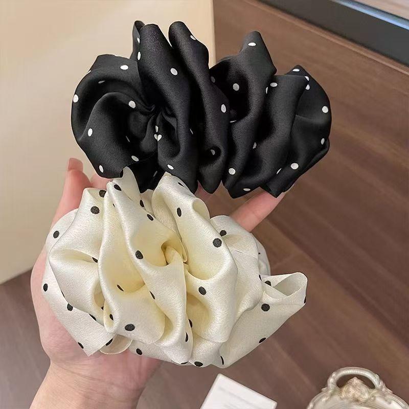 Korean Polka Dot Cloud Bubble Banana Clip: Celebrity Style Hair Accessories