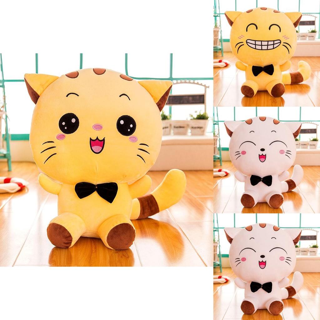 Adorable Cat Kitty Plush Toy Mascot Stuffed Animal Doll New Year Gift Decor