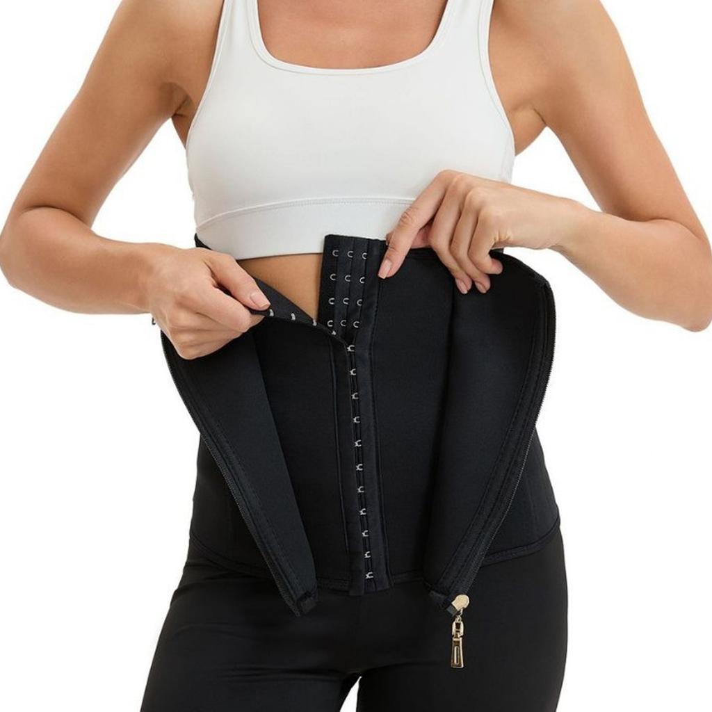 Waist Trainer for Women Tummy Control Waist Cincher Girdle Hourglass Body Shaper Underbust Shapewear Belt withZipper and Hooks