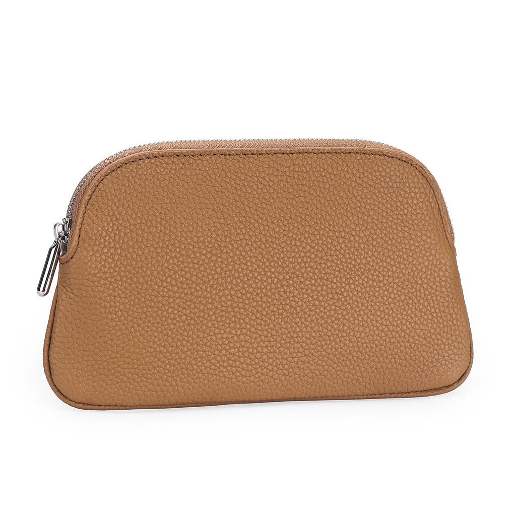 Women's Genuine Cowhide Leather Long Wallet with Phone Holder and Zipper