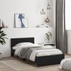 VidaXL Bed Frames and Headboard Black 100x200 Cm Engineered Wood 838618