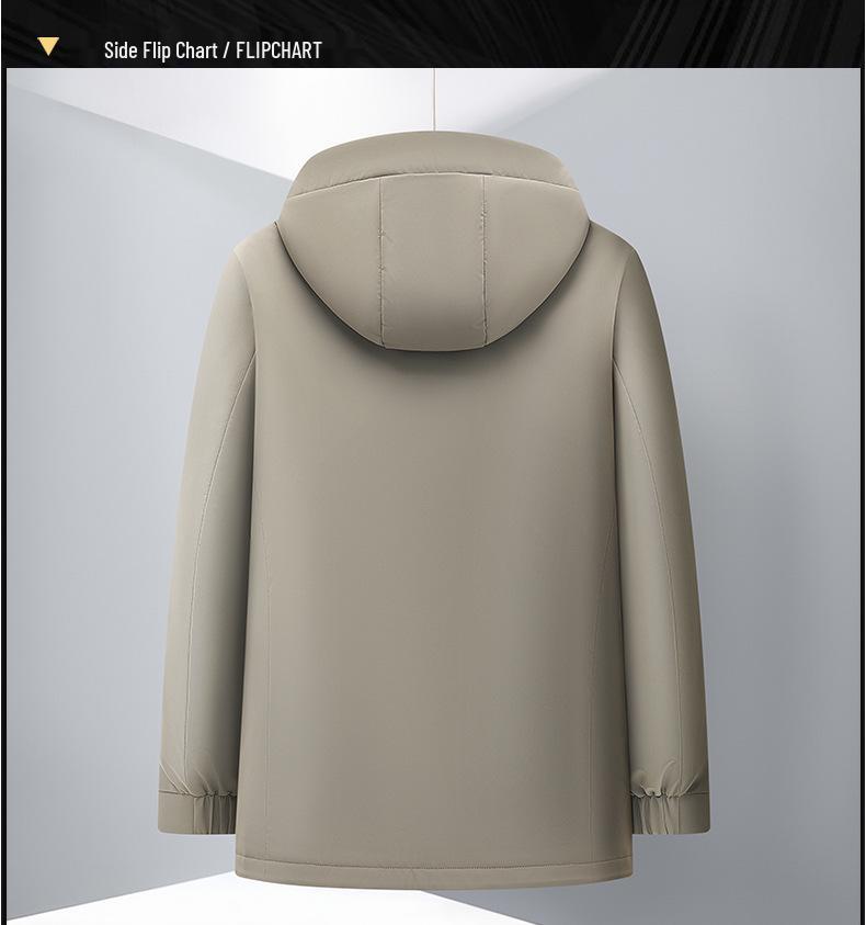 Men's 2025 Winter Mid-Length Down Jacket - High-End, Thickened White Duck Down, Business Casual Style