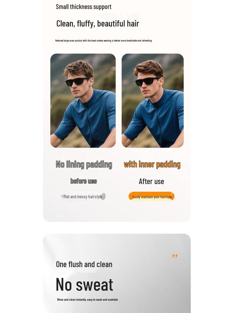 Breathable Silicone Helmet Liner Pad: Keeps Hairstyles Intact, Odor-Free, Ventilated Fit for Any Helmet