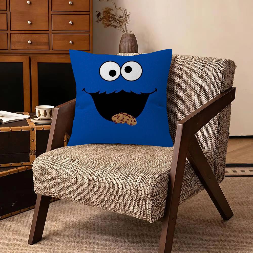 CCookies Monster Cartoon Pillow Gift Home Office Decoration Bedroom Sofa Car Cushion Cover Case X