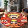 1pc NARUTO (4) Design Printed Area Round Carpet for Bedroom Living Room Home Decor Rugs Mat Non Slip Mat Rug for Bedside
