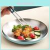 Modern Minimalist Stainless Steel Food Plate With Insulated Design For Daily Home Use
