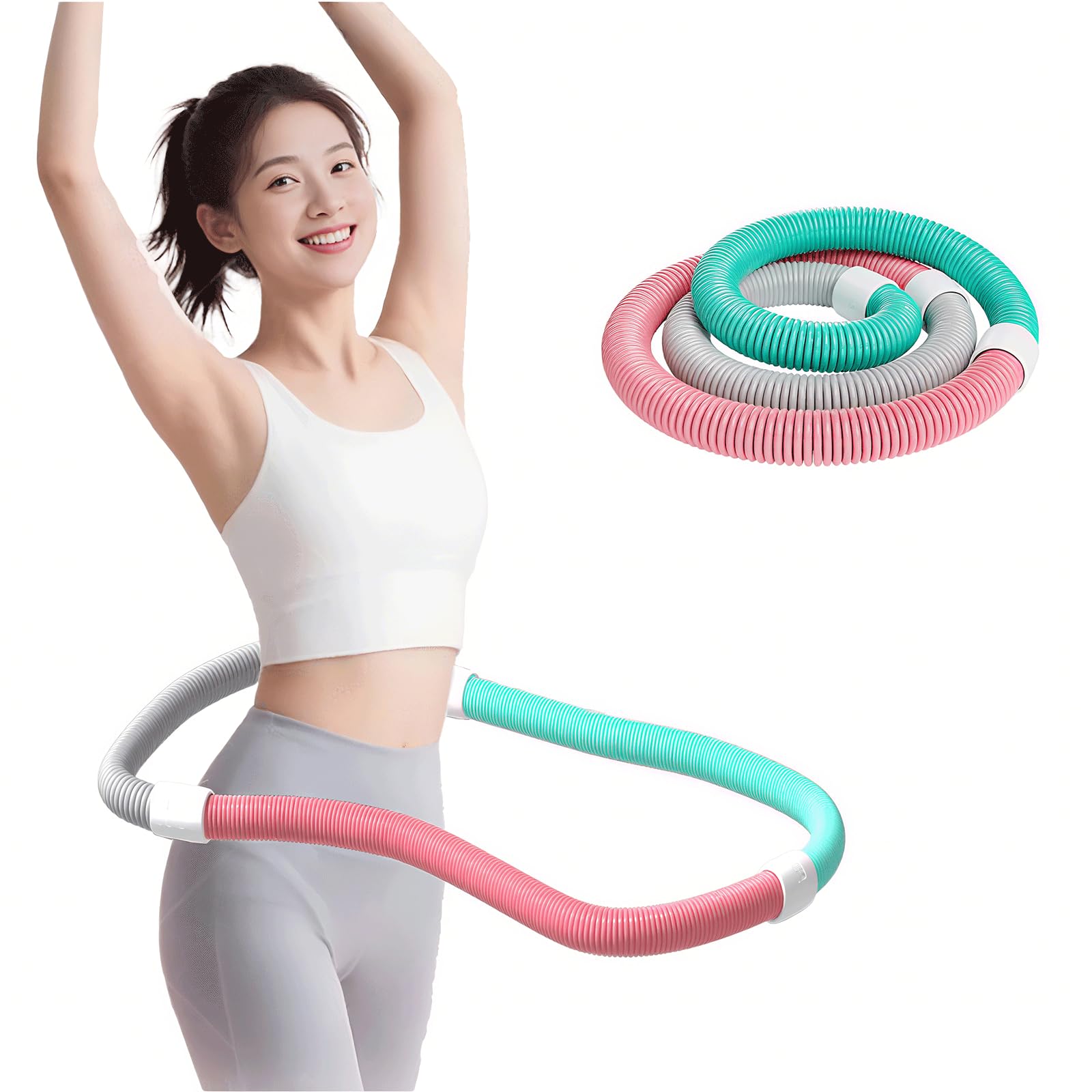 

AUTAKI Хулахуп для веса 1 кг Стандартный взрослый размер и грудь Тяжелый вес Потеря веса Хула Жир Мягкая пружина Хула Складной ПВХ Утяжеленный Хула Легкий Тихий