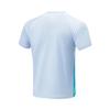 Li-Ning Geometric Line Contrast Moisture-Wicking Quick-Dry Round Neck Short Sleeve Raglan T-Shirt Unisex T-Shirts Ice-River-Blue AAYU031-4