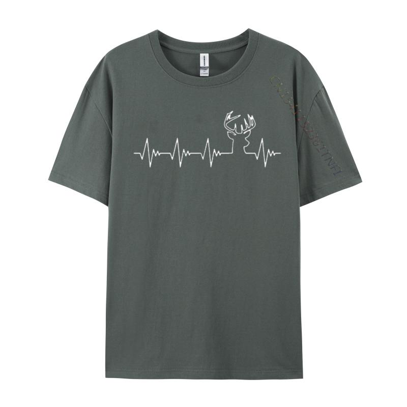 Lov jelena Srdeční tep Muž Roztomilé Letní Tričko Den Zamilovaných Bavlněné Tričko Šílená Personalizovaná Trička Velkoobchod