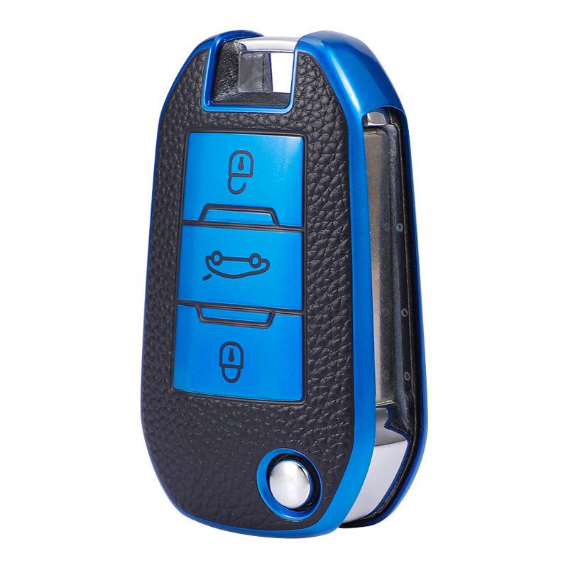 TPU Plating Skin Car Key Cover Case Shell For Peugeot 208 2008 308 3008 408 508 107 301 Citroen C4 CACTUS C5 DS4 DS5 Holder Fob