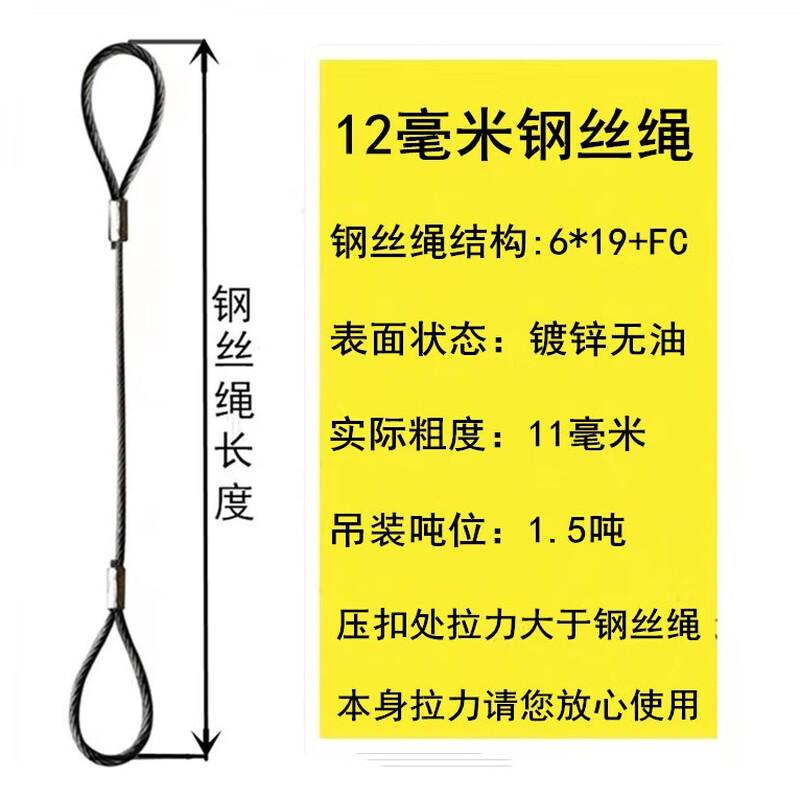 Donghong Steel Wire Rope Lifting Sling 1m