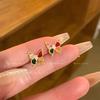 Color Small Butterfly Zircon Stud Earrings Women's Summer Tide Super Fairy Temperament Earrings Exquisite Small High-end Earrings