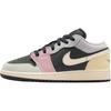 Jordan Air Jordan 1 Breathable Low top Children's Basketball Shoes Black Gray Pink Teenagers IB7111-004