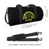 Powerhouse Gym Print Round Travel Duffel Bag Weekender Overnight handbag Portable Waterproof Luggage Tote Bag for Yoga Gym Sport