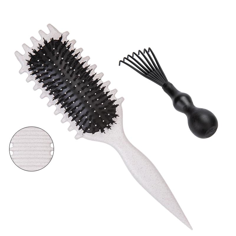 1/2pcs Detangling Candy Brush Curly Hair Scalp Massage Hair Comb with Cleaning Claw Natural Bristles Define Hair Styling Tools