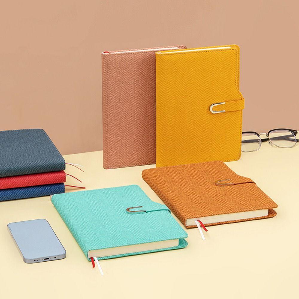 PU Leather Cover Business Office Notebook 200 Pages Diary Students Notebook  Agenda Organizer