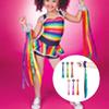 6Pcs Dancing Rhythm Wrist Streamers Gymnastics Dance Decorations Rainbow Dance Ribbons for Dance Shows, Music Classroom