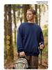 2024 Autumn/Winter Men's High-Quality 450G Terry Crewneck Sweater - Fashionable and Loose Fit