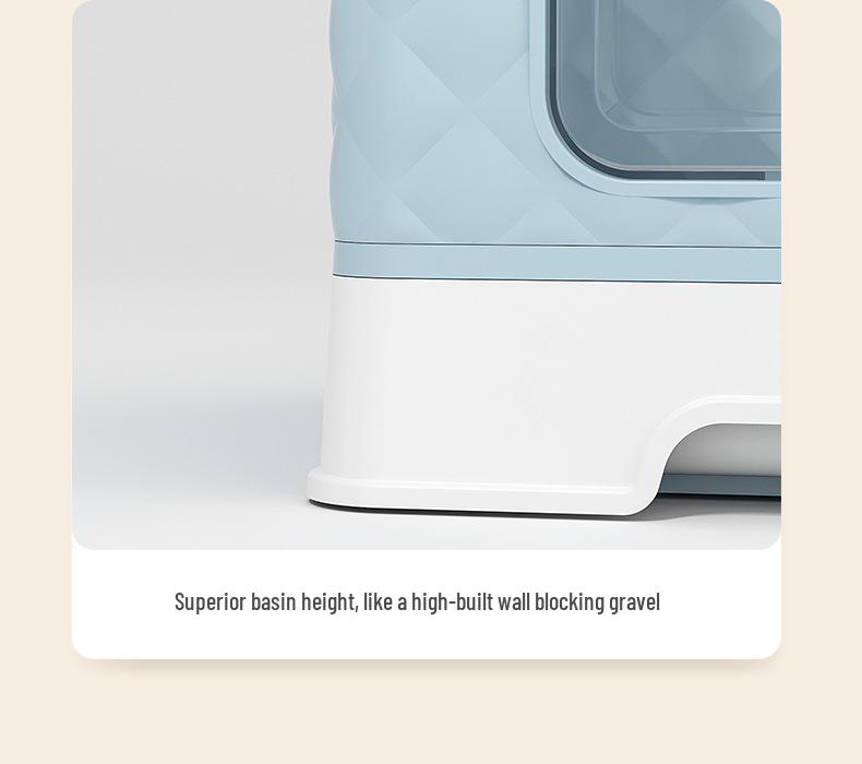 Fashionable Enclosed Cat Bed & Litter Box – Anti-Splash Design for Large Cats