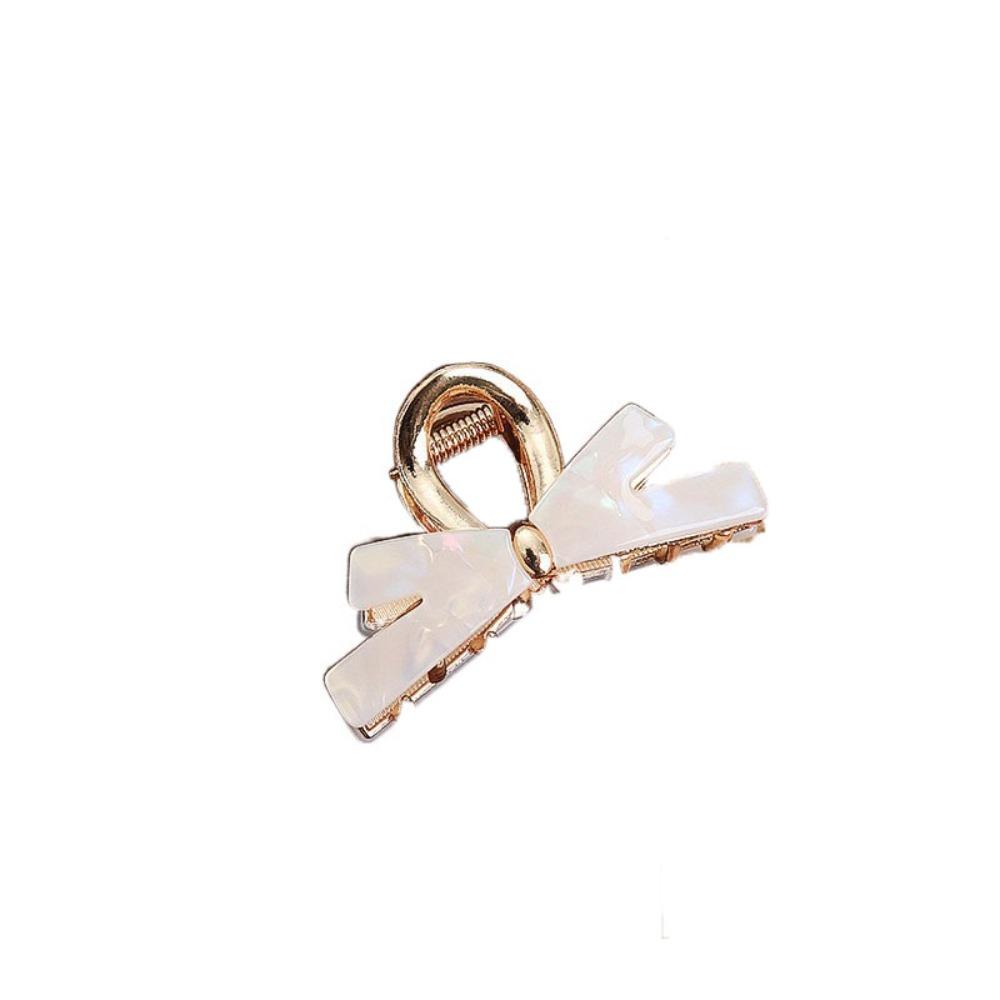 

Colorful Acetate Shark Clip Geometry Hair Grab Clip Fashion Bow Hair Claw Girls бежевый