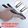 Decorative Stickers For Tesla Model 3 Y 2021 4Pcs/Set ABS Car Door Handle Wrap Cover Protector Sticker Anti-scratch Modification Handle Cover