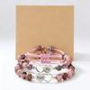 1 Set Elegant Mother And Child Beaded Bracelet Pink And Silver Optional Wristband For Family Bonding