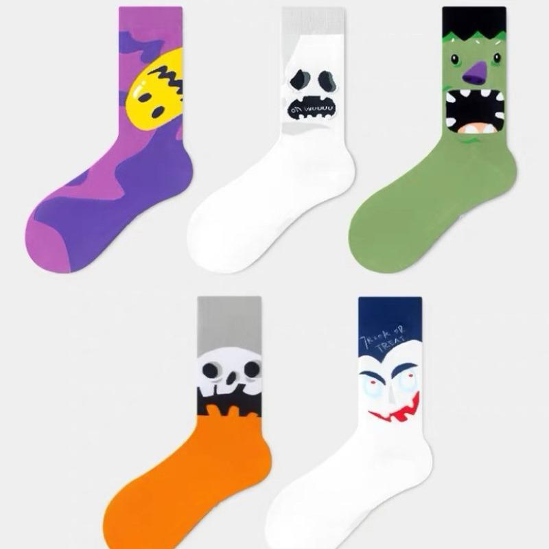 Socks Halloween Men's and Women's Large Pumpkin Medium Socks Couple's Long Socks