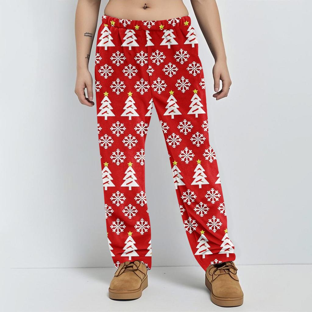 Pajama Pants Sleepwear Casual Drawstring Elastic Waist Pants Comfy Straight Yoga Loose Trousers