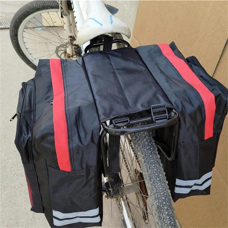 

Bike Trunk Bag Luggage High-capacity Back Seat Double Side Cycling Bycicle Durable Travel красный