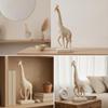 Giraffe Figurine with Base Embossed Sculptural for Entryway