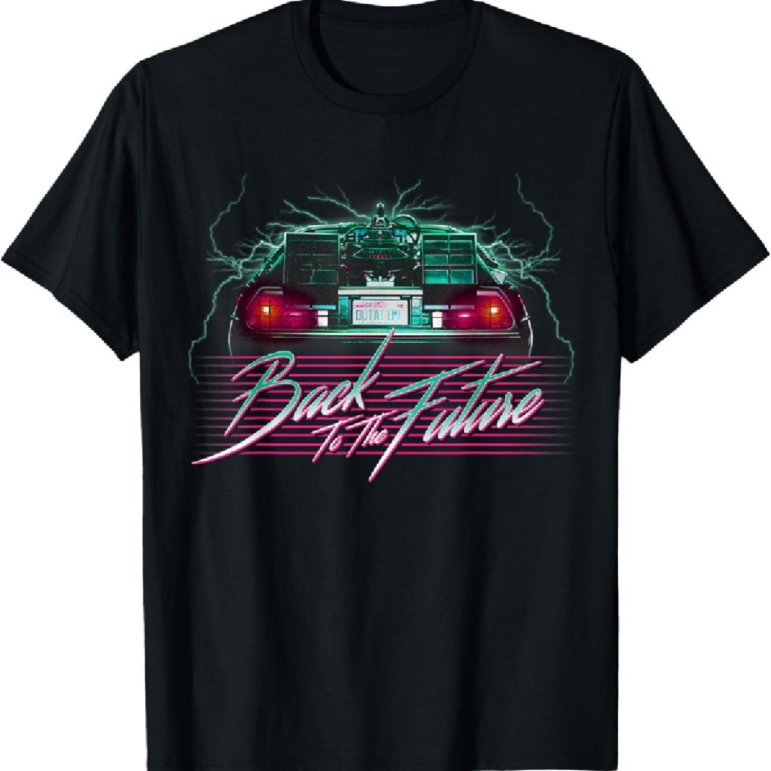 

Back To the Future DeLorean 80 s Style Neon Graphic T-Shirt T-Shirt XXXXXL